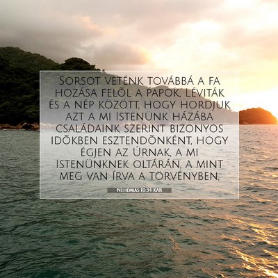 Nehémiás 10:34 KAR Bibliai verskép