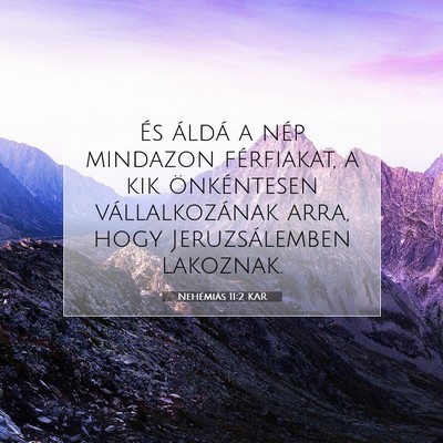 Nehémiás 11:2 KAR Bibliai verskép