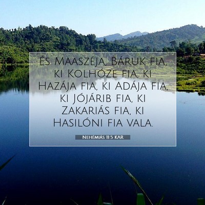 Nehémiás 11:5 KAR Bibliai verskép