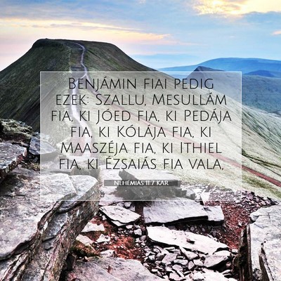 Nehémiás 11:7 KAR Bibliai verskép
