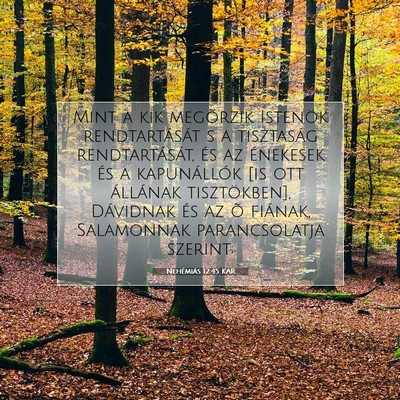 Nehémiás 12:45 KAR Bibliai verskép