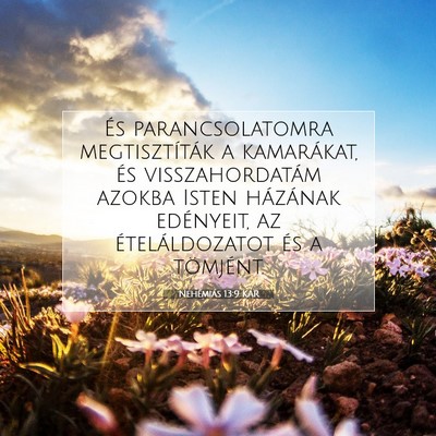 Nehémiás 13:9 KAR Bibliai verskép