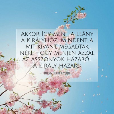 Eszter 2:13 Bibliai vers magyarázata