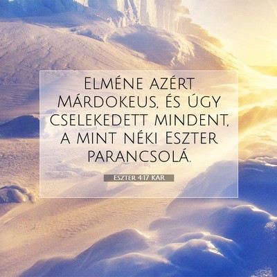 Eszter 4:17 Bibliai vers magyarázata