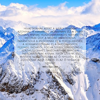 Eszter 8:9 KAR Bibliai verskép