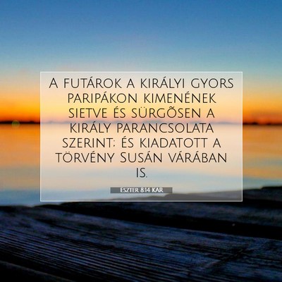Eszter 8:14 Bibliai vers magyarázata