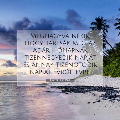 Eszter 9:21 Bibliai vers magyarázata