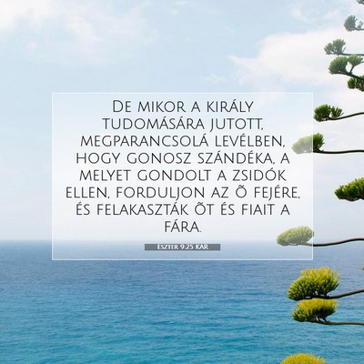 Eszter 9:25 Bibliai vers magyarázata