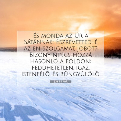 Jób 1:8 Bibliai vers magyarázata