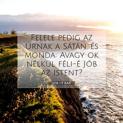 Jób 1:9 Bibliai vers magyarázata