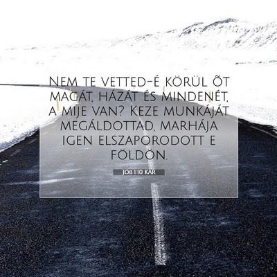 Jób 1:10 Bibliai vers magyarázata