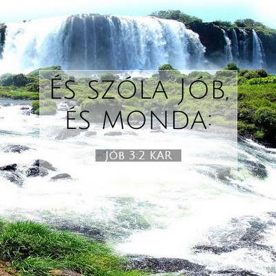 Jób 3:2 Bibliai vers magyarázata