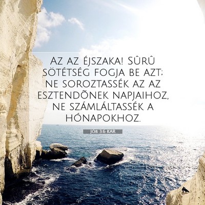 Jób 3:6 Bibliai vers magyarázata