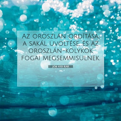 Jób 4:10 KAR Bibliai verskép
