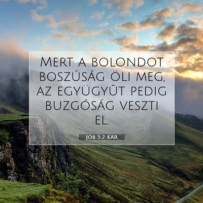 Jób 5:2 KAR Bibliai verskép