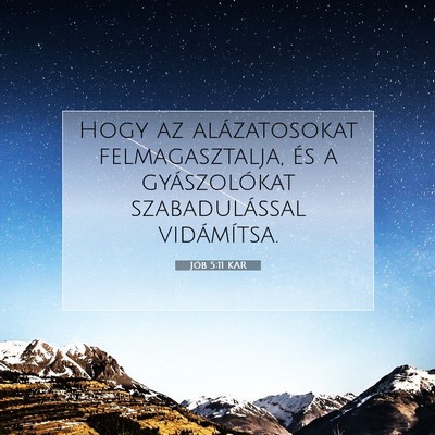 Jób 5:11 KAR Bibliai verskép