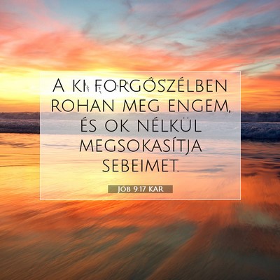 Jób 9:17 KAR Bibliai verskép