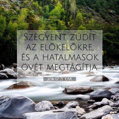 Jób 12:21 KAR Bibliai verskép