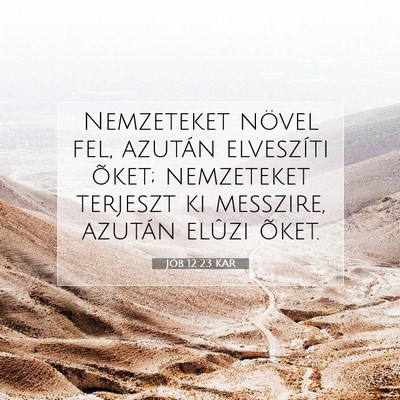 Jób 12:23 KAR Bibliai verskép