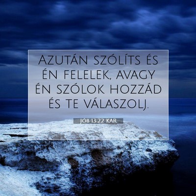 Jób 13:22 KAR Bibliai verskép