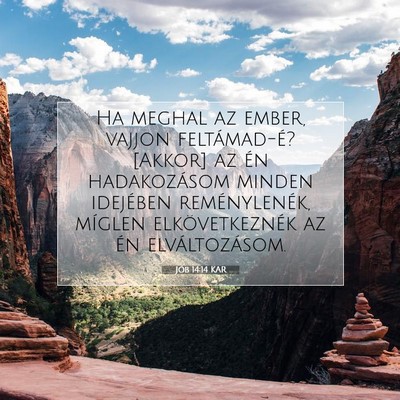 Jób 14:14 Bibliai vers magyarázata