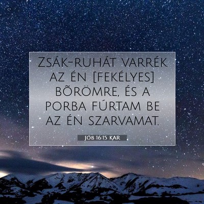Jób 16:15 KAR Bibliai verskép