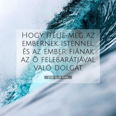 Jób 16:21 KAR Bibliai verskép