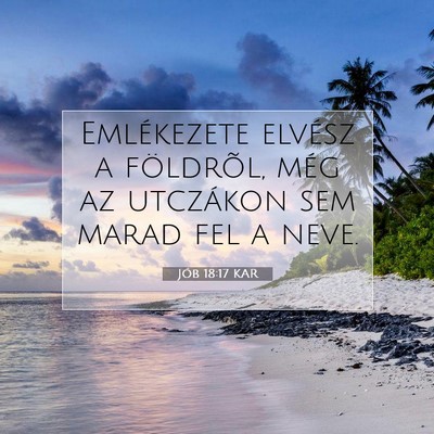 Jób 18:17 Bibliai vers magyarázata