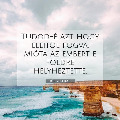 Jób 20:4 KAR Bibliai verskép