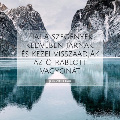 Jób 20:10 KAR Bibliai verskép