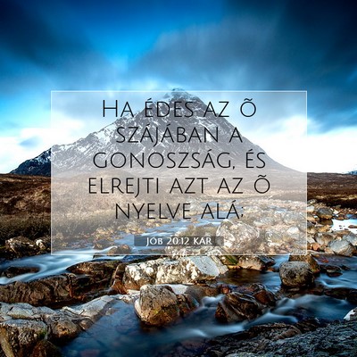 Jób 20:12 KAR Bibliai verskép