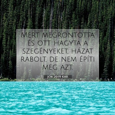 Jób 20:19 KAR Bibliai verskép
