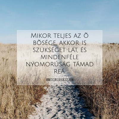 Jób 20:22 KAR Bibliai verskép