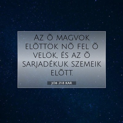Jób 21:8 KAR Bibliai verskép