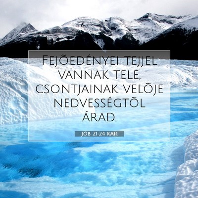 Jób 21:24 KAR Bibliai verskép