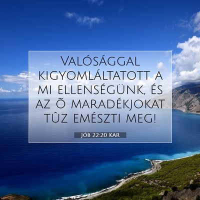 Jób 22:20 KAR Bibliai verskép