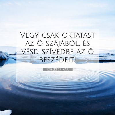 Jób 22:22 KAR Bibliai verskép