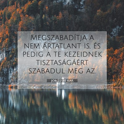 Jób 22:30 KAR Bibliai verskép