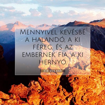 Jób 25:6 Bibliai vers magyarázata