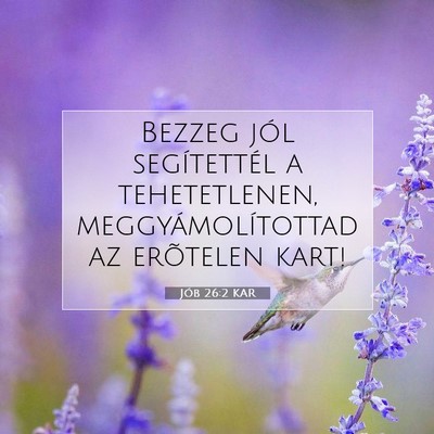 Jób 26:2 KAR Bibliai verskép