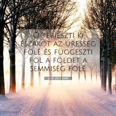 Jób 26:7 KAR Bibliai verskép