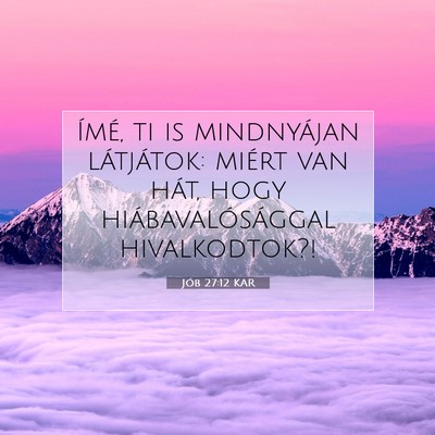 Jób 27:12 Bibliai vers magyarázata