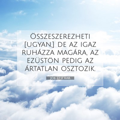 Jób 27:17 Bibliai vers magyarázata