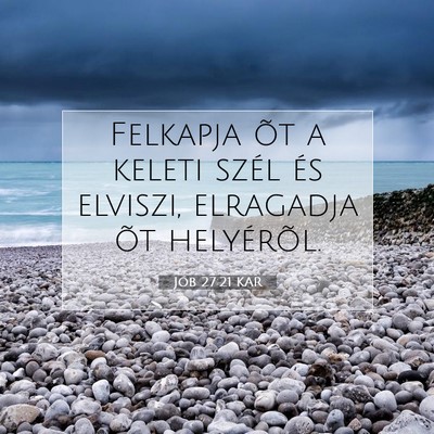 Jób 27:21 KAR Bibliai verskép