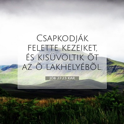 Jób 27:23 KAR Bibliai verskép