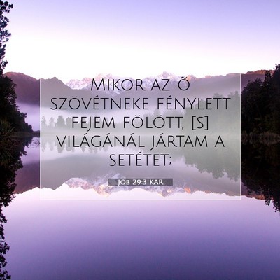 Jób 29:3 KAR Bibliai verskép
