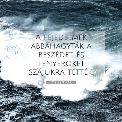 Jób 29:9 Bibliai vers magyarázata