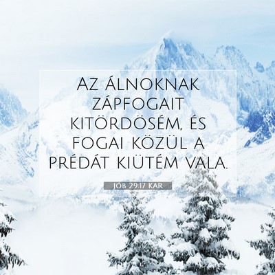 Jób 29:17 Bibliai vers magyarázata