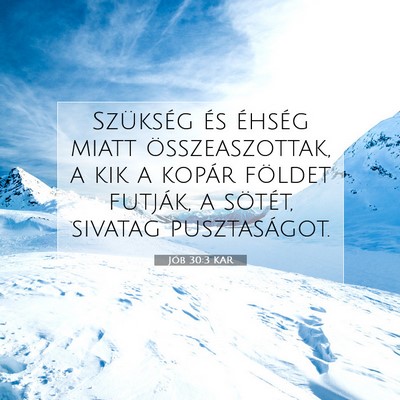 Jób 30:3 Bibliai vers magyarázata