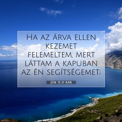 Jób 31:21 Bibliai vers magyarázata